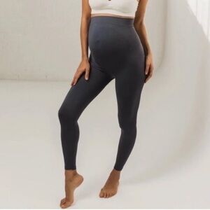 Blanqi Everyday Maternity Leggings Womens Medium High Rise Over Belly Stretch